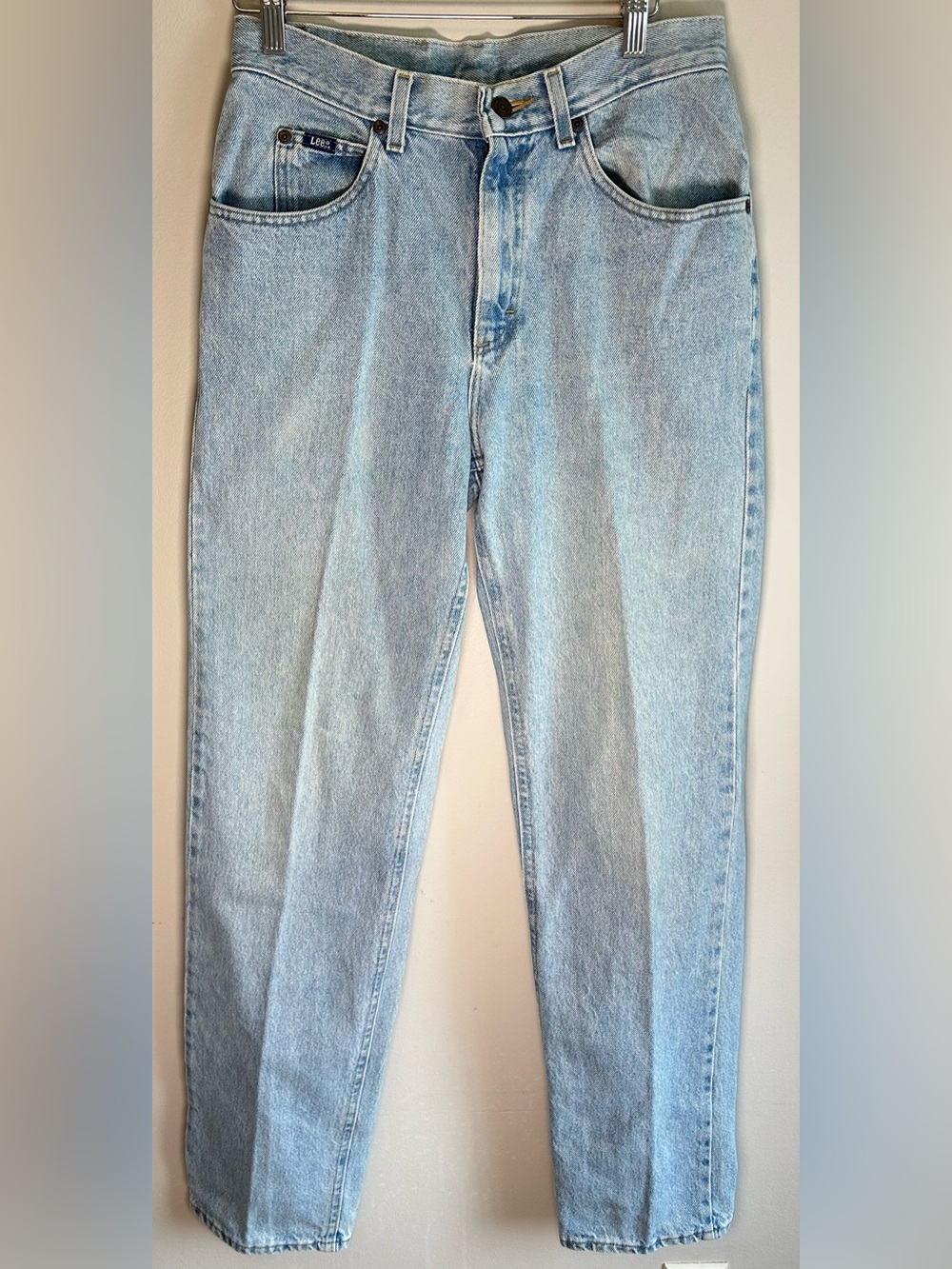 Vintage Lee Women’s Jeans Size 30X34 Light Wash Mom High Waisted Classic Denim